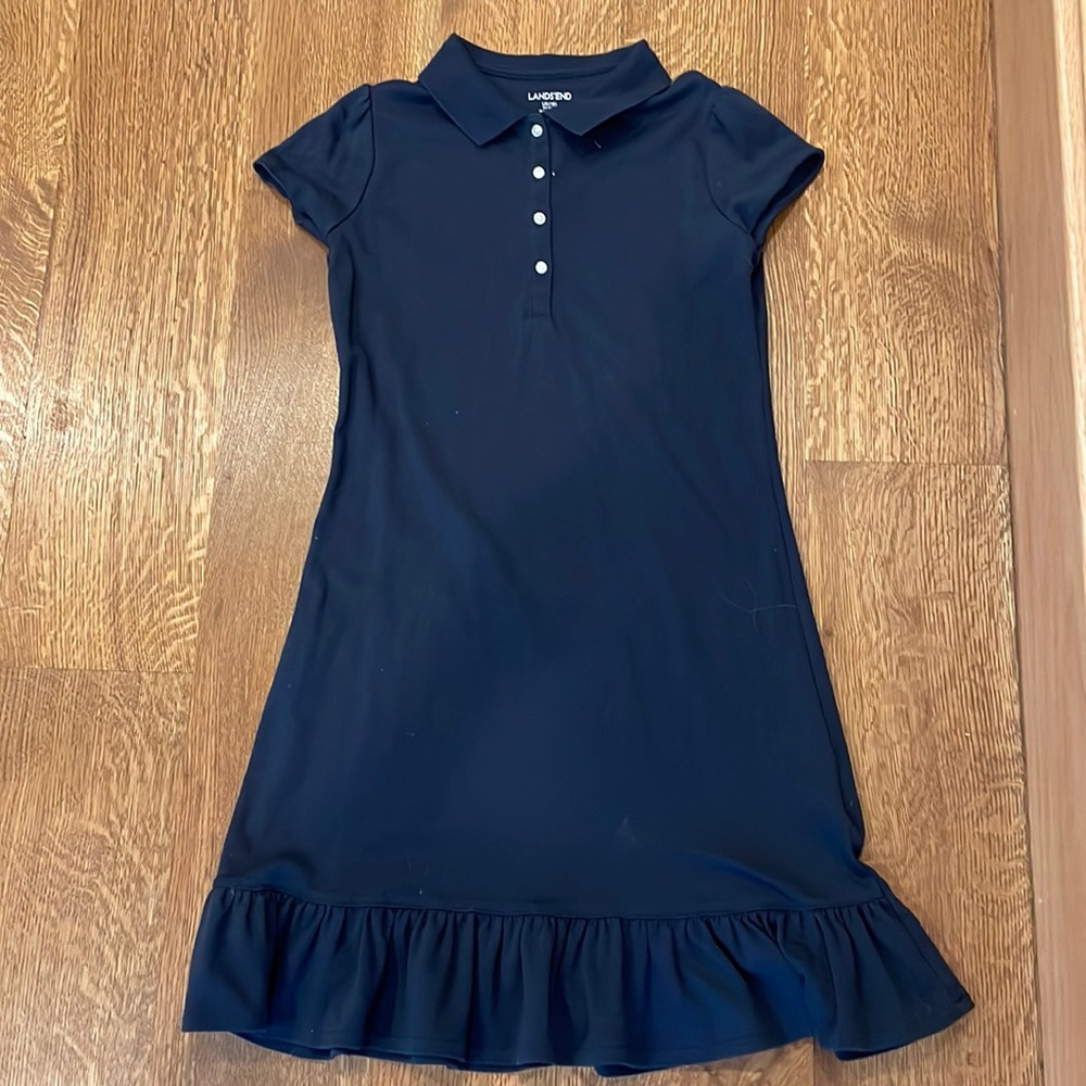 Navy blue school uniform cotton dress